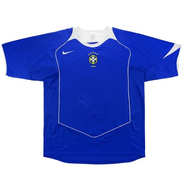 Camiseta Brasil Segunda equipación Retro 2004 Azul